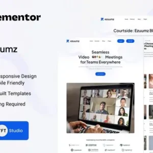 Ezuumz – Video Conferencing & Webinar App Elementor Template Kit