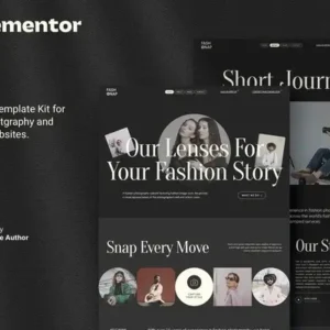 Fashnap – Fashion Photography & Portfolio Elementor Template Kit