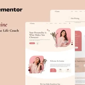 Femine – Feminine Life Coach Elementor Template Kit