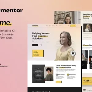 Femme – Feminine Business Consulting Elementor Template Kit
