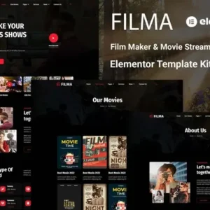 Filma – Film Maker & Movie Streaming Services Elementor Template Kit