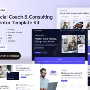FinanSiap – Financial Coach & Consulting Elementor Pro Template Kit