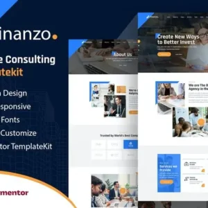 Finanzo | Finance Consulting Elementor Template Kit