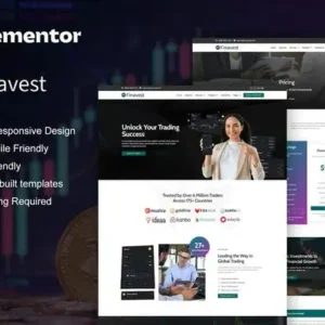 Finavest – Trading & Investment Elementor Pro Template Kit