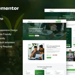 Fincco – Finance & Investment Company Elementor Pro Template Kit