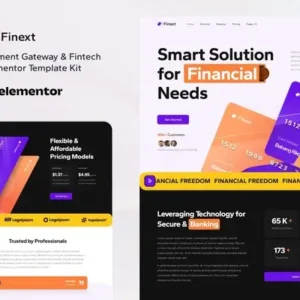 Finext – Payment Gateway & Fintech Elementor Template Kit