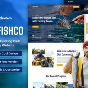 Fishco – Fishing & Hunting Club Elementor Template Kit