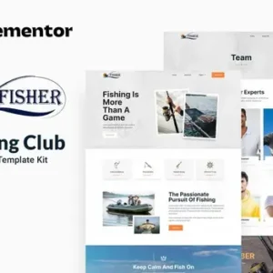Fisher – Fishing Club Elementor Template Kit
